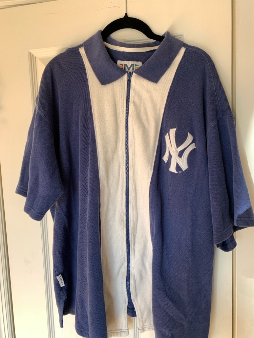 Yankees Mirage XXL Blue and White Zip Up